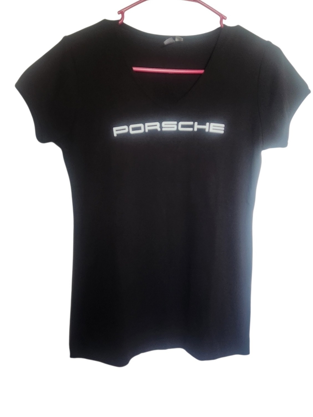 Porsche Motorsport Womens Short Sleeve With White Logo Medium